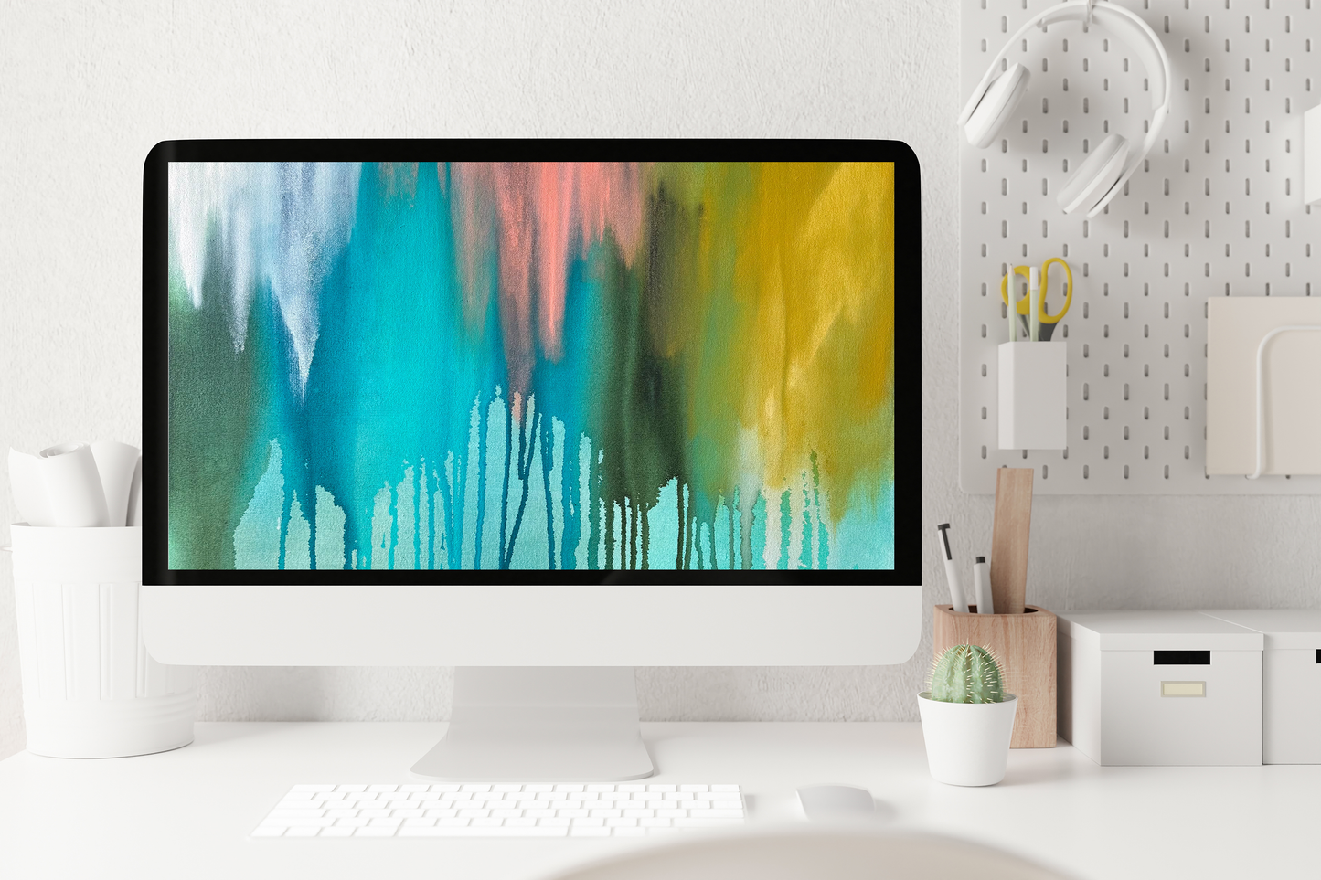 Digital Wallpaper BUNDLE of 21 | Desktop Backgrounds | Original Abstract Painting Designs | DIGITAL DOWNLOAD
