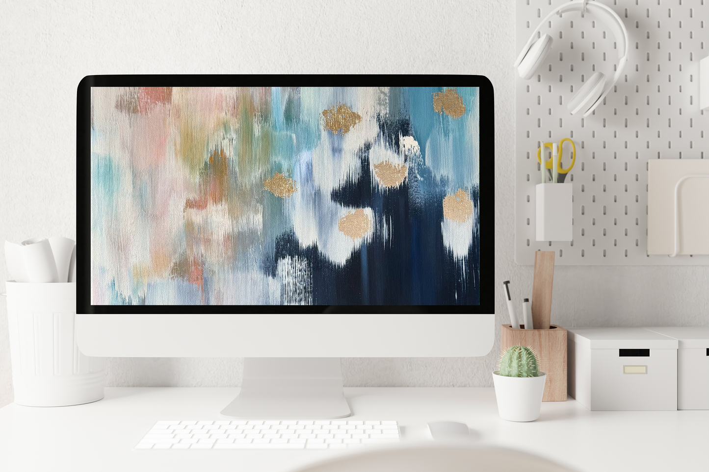 Digital Wallpaper BUNDLE of 21 | Desktop Backgrounds | Original Abstract Painting Designs | DIGITAL DOWNLOAD