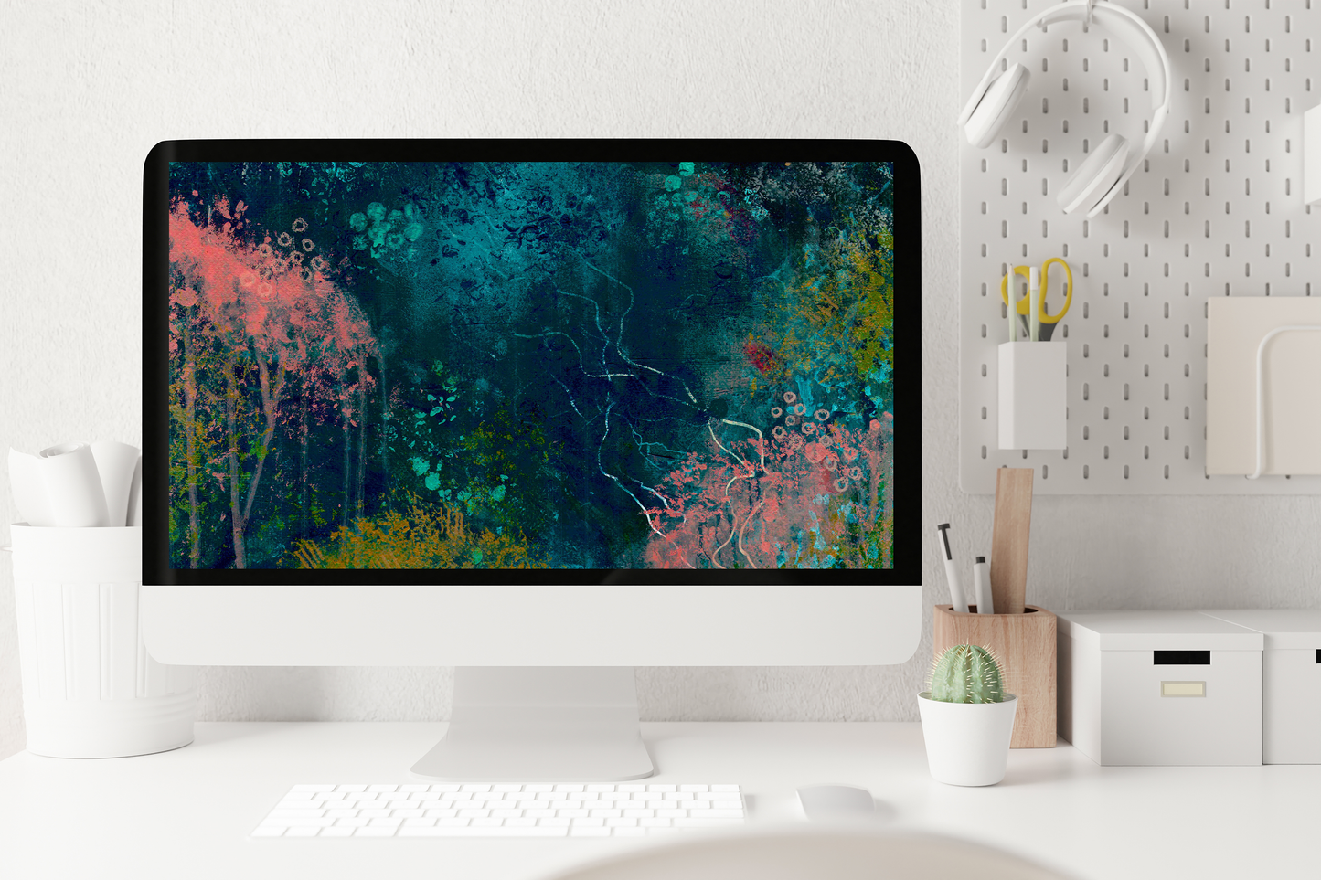 Digital Wallpaper BUNDLE of 21 | Desktop Backgrounds | Original Abstract Painting Designs | DIGITAL DOWNLOAD