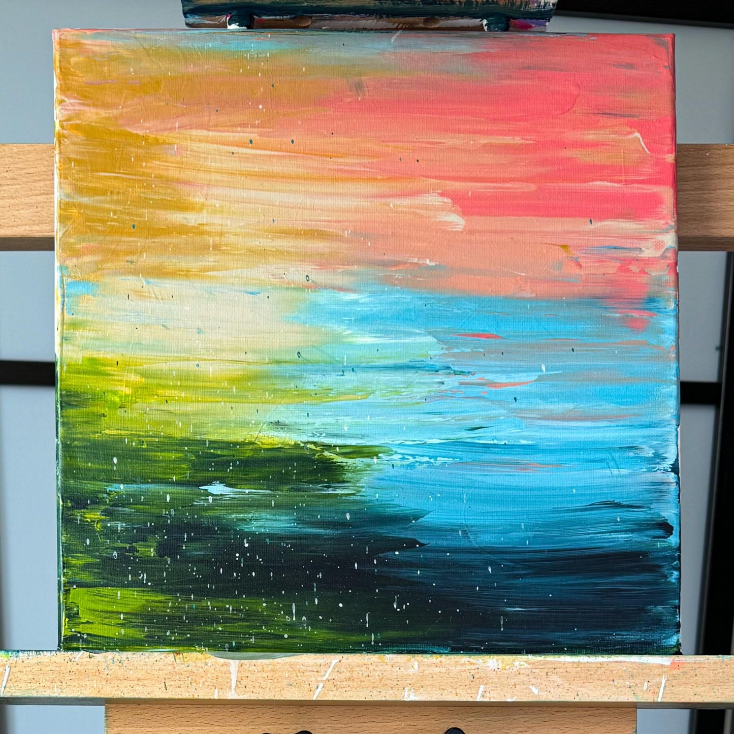 Coastal Bluffs | Original Abstract Acrylic Painting 12"x12"