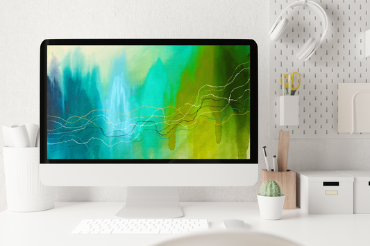 Digital Wallpaper BUNDLE of 21 | Desktop Backgrounds | Original Abstract Painting Designs | DIGITAL DOWNLOAD