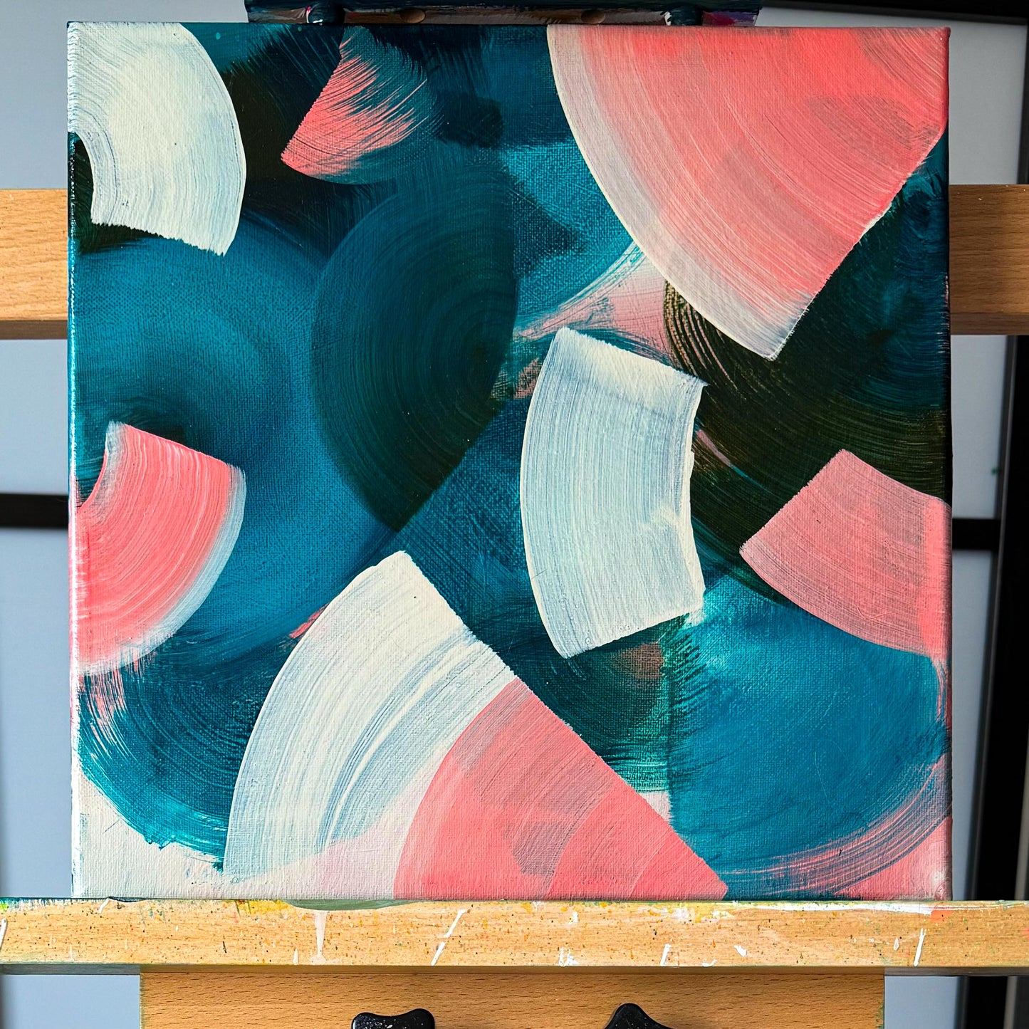 Surf | Original Abstract Acrylic Painting 12"x12"